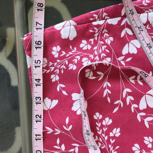 Ann Taylor Loft Floral Striped,Red White Black - Picture 12 of 13